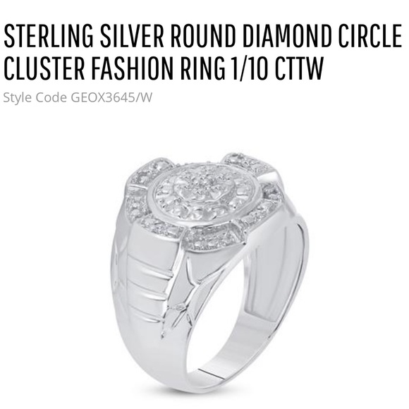 REAL DIAMOND 1/10ct MEN Statement head turner ring! NOT CZ! HUGE Sale HURRY! WOW - Picture 2 of 5